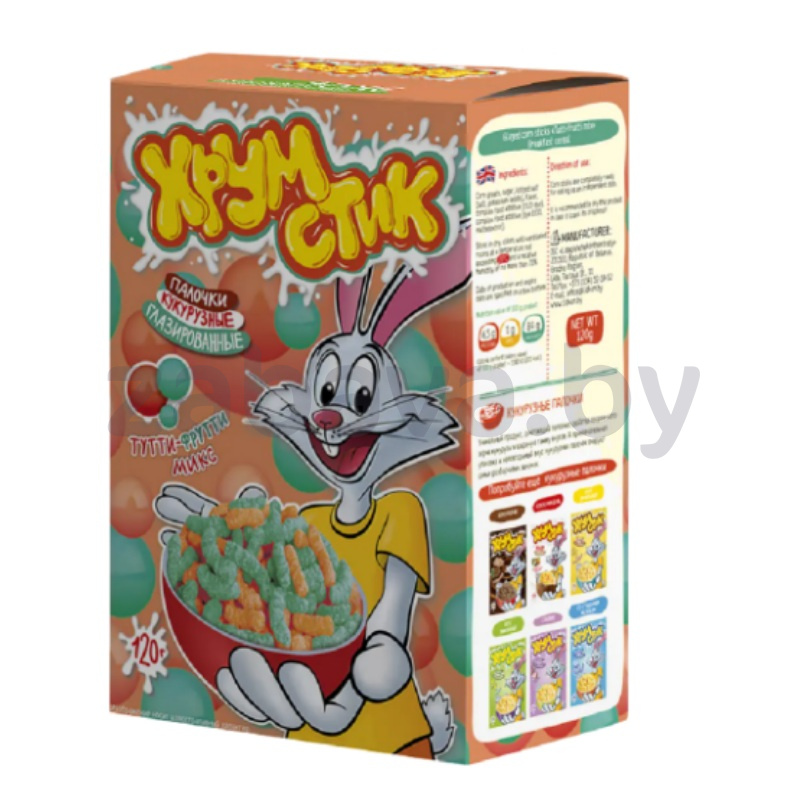 Палочки кукурузные «Хрумстик», тутти-фрутти микс, 120 г