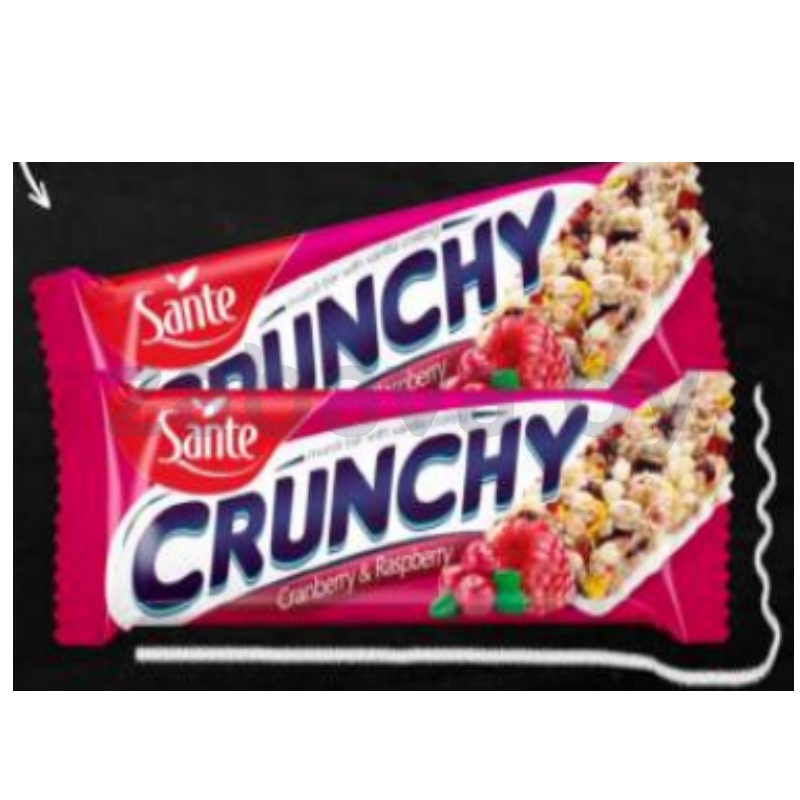 Батончик-мюсли Sante Crunchy, 40 г, клюква-малина