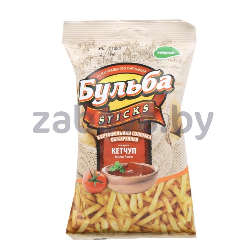 Соломка картоф. «Бульба Sticks», кетчуп, 75 г