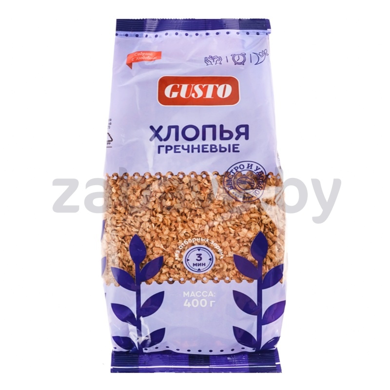 Хлопья Gusto гречневые, 400 г