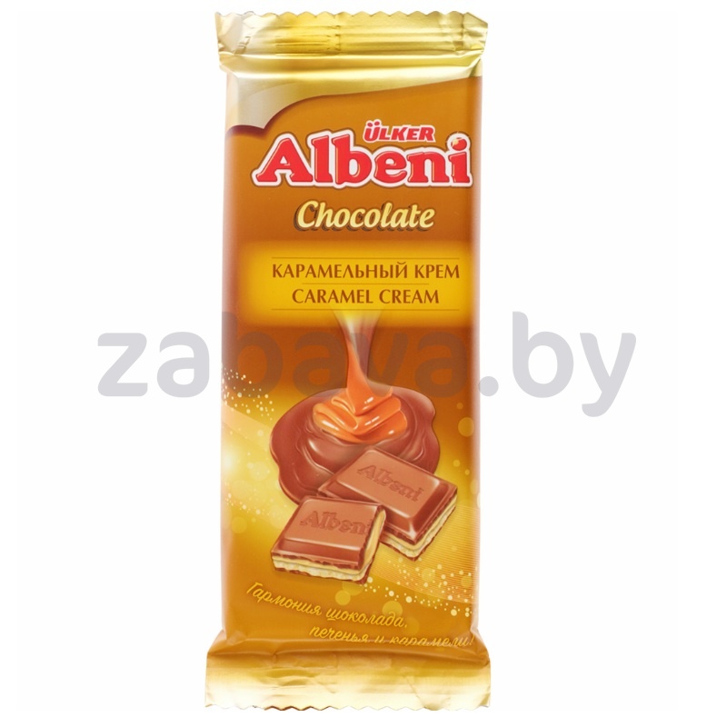 Шоколад молочный Ulker Albeni, карамельный крем, 85 г