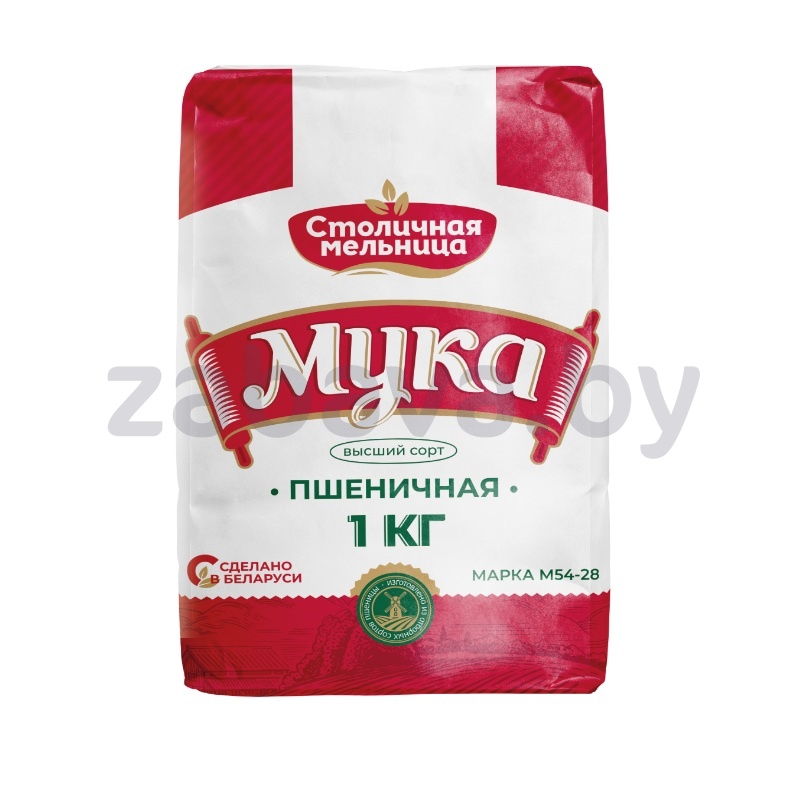 Мука «Столичная мельница», пшеничная, М54-28, 1 кг
