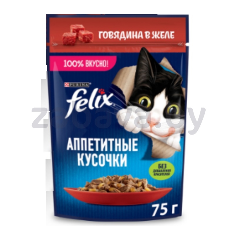 Корм для кошек Felix, 75 г, в ассорт.