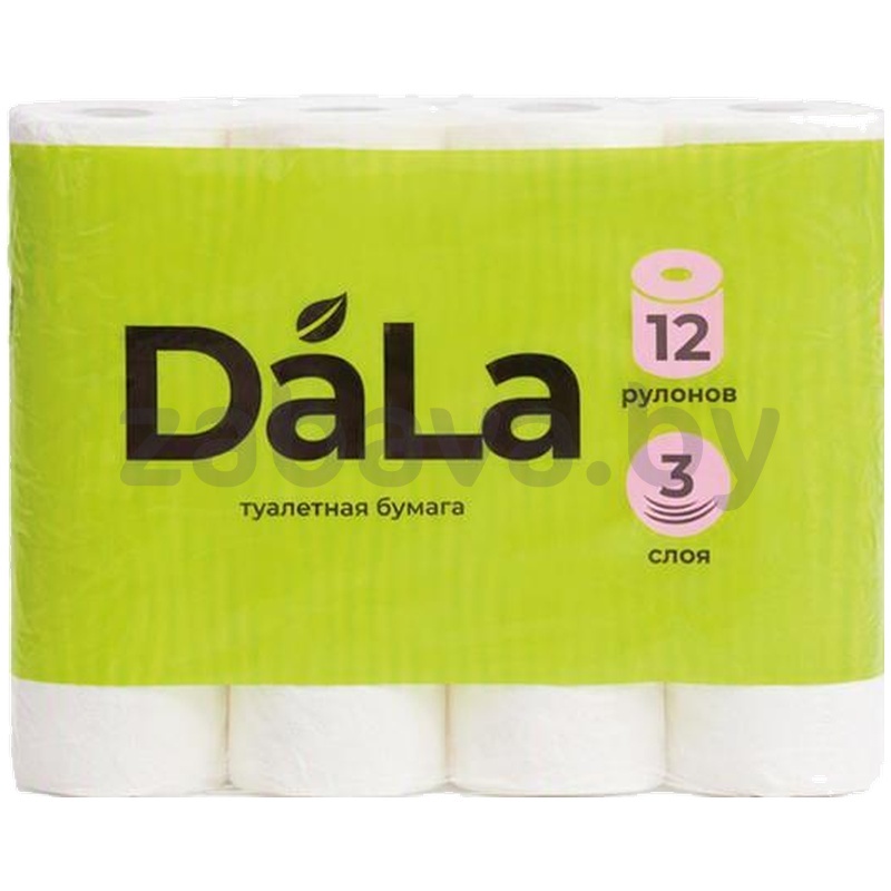 Бумага туалетная Dala, 3 слоя, 12 рул.
