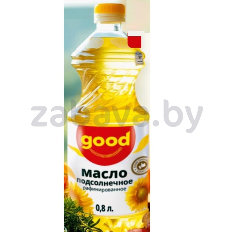 Масло подсолнечное Good, раф., 0,8 л
