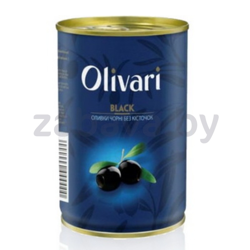 Оливки черные Olivari, б/к, 300 г