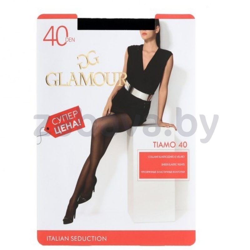 Колготки женские Glamour Tiamo, 40 ден, размер 2–4