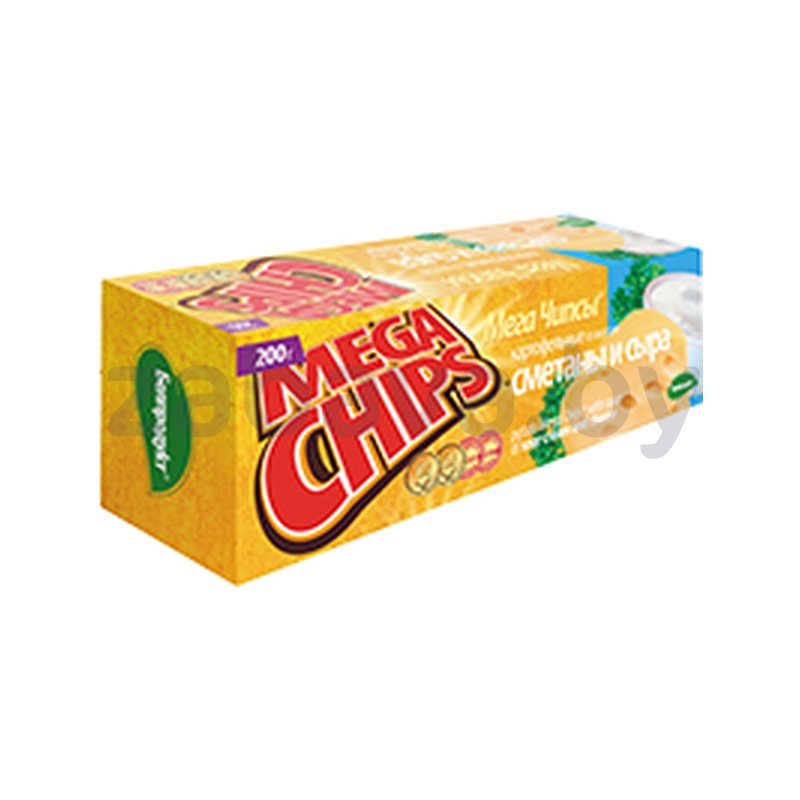 Чипсы Mega chips, сметана и сыр, 200 г