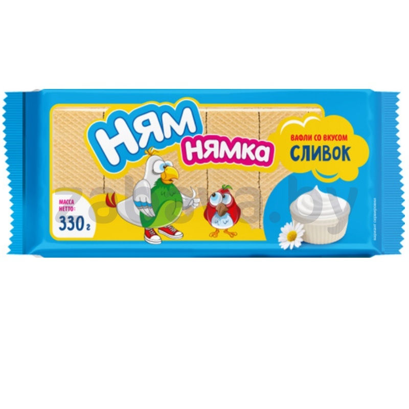 Вафли «Ням-Нямка», сливки, 330 г