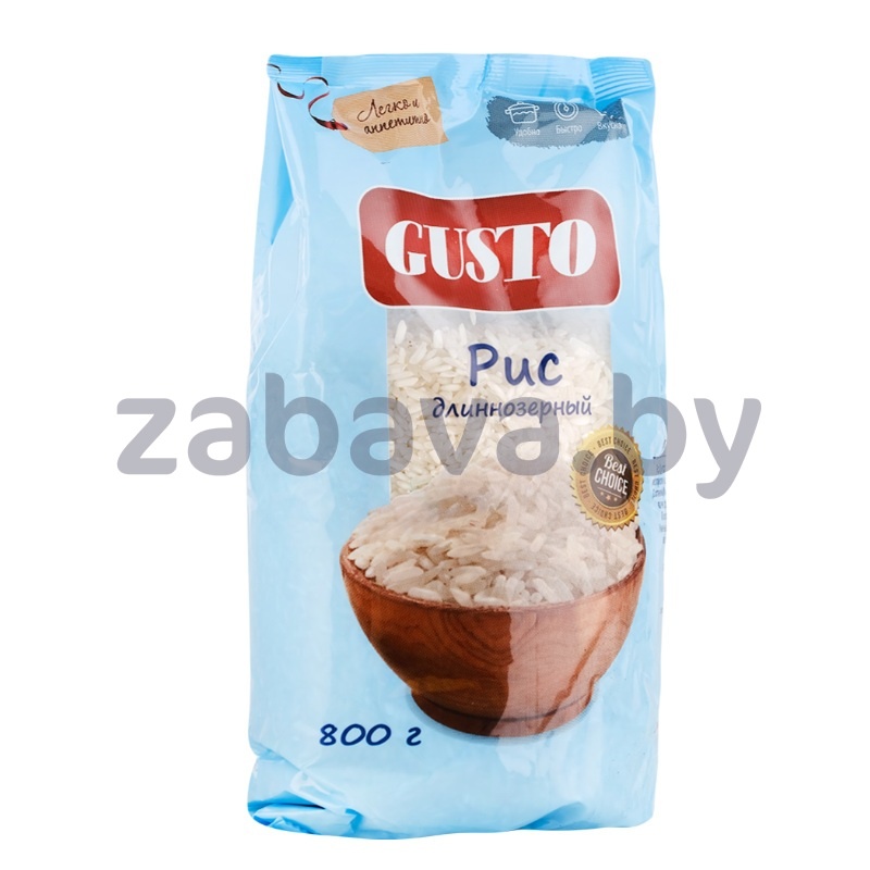 Рис Gusto, длиннозерный, 800 г