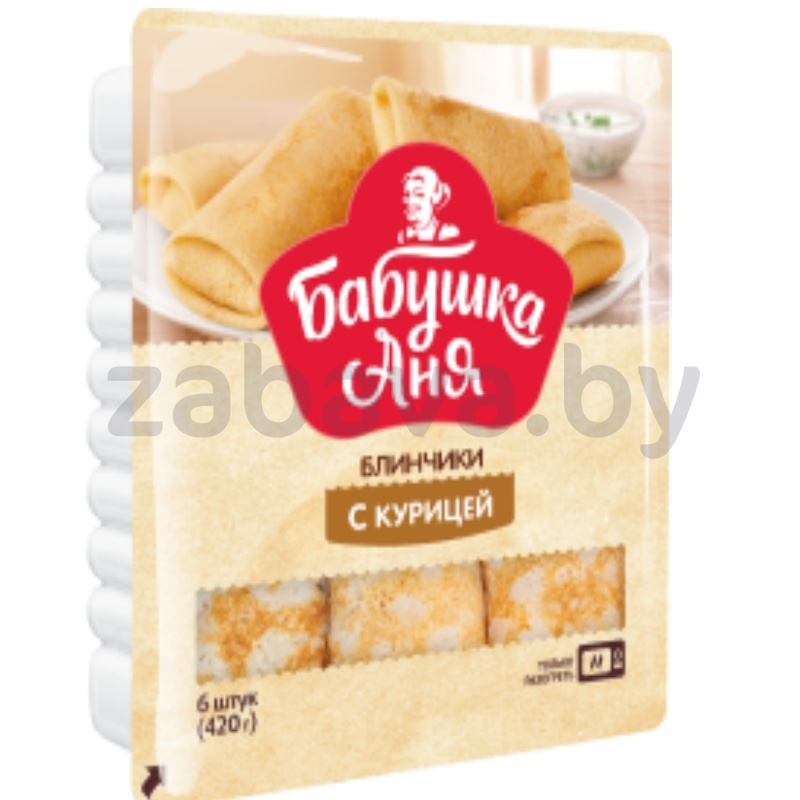 Блинчики «Бабушка Аня», с курицей, зам., 420 г