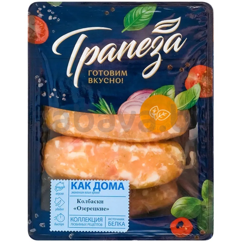 Колбаски из м/пт «Трапеза», «Озерецкие», охл., 1 кг