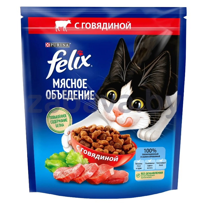 Корм для кошек Felix, с говядиной, 600 г