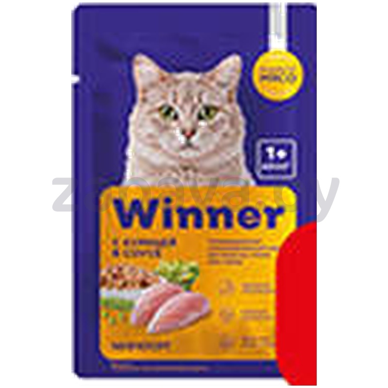 Корм для кошек Winner, курица, 75 г