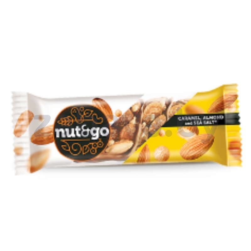 Батончик Nut&Go, миндаль и соленая карамель, 34 г