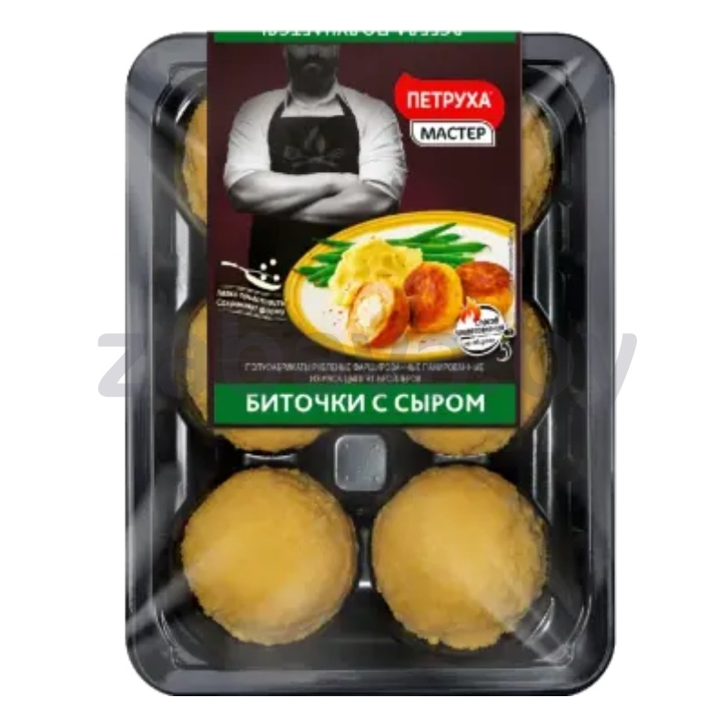 Биточки «Петруха Мастер» с сыром, замор., 500 г, ТД «Серволюкс»