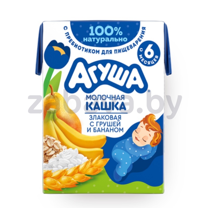Каша молочная «Агуша», 200 г, злаковая с грушей и бананом