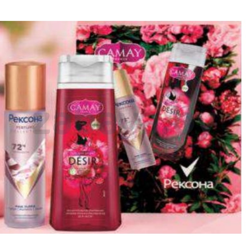 Набор подар. Camay и «Рексона», гель д/душа + антиперсп.-аэрозоль, 250+150 мл
