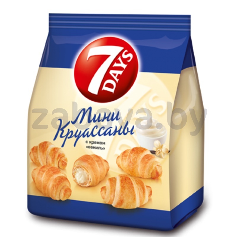 Мини-круассаны 7 Days, крем-ваниль, 265 г