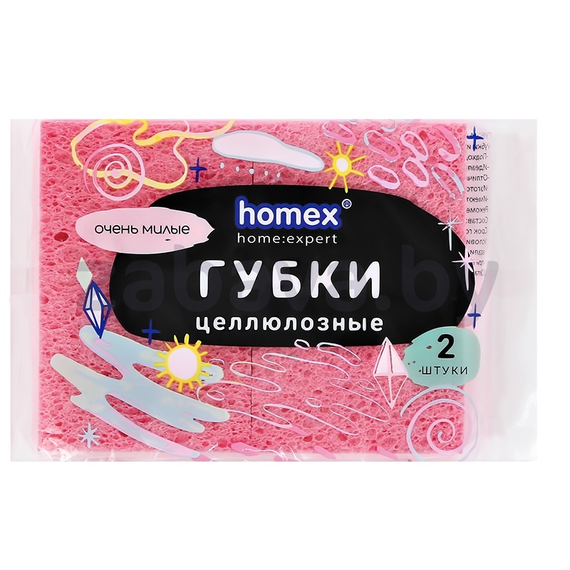 Губки Homex «Очень милые», целлюлозные, 2 шт.
