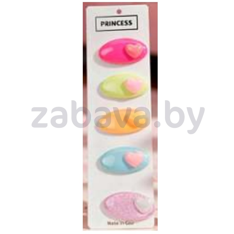 Заколки «Сердечки», 5 шт.