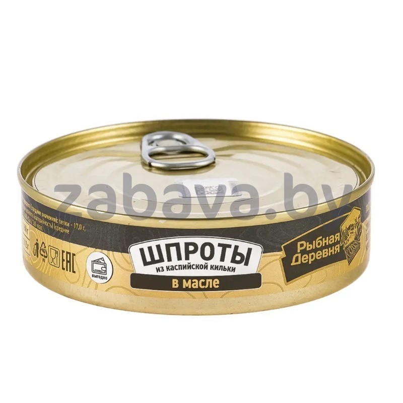 Шпроты в масле «Рыбная деревня», РФ, 160 г