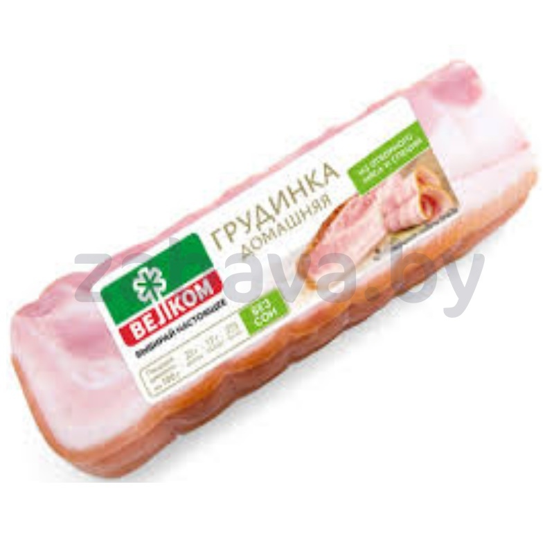 Грудинка «Велком», «Домашняя», к/в, в/у, 300 г
