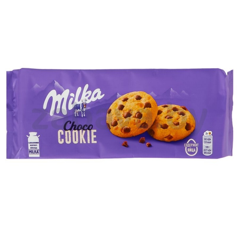 Печенье Milka, с кусочками молочного шоколада, 126 г