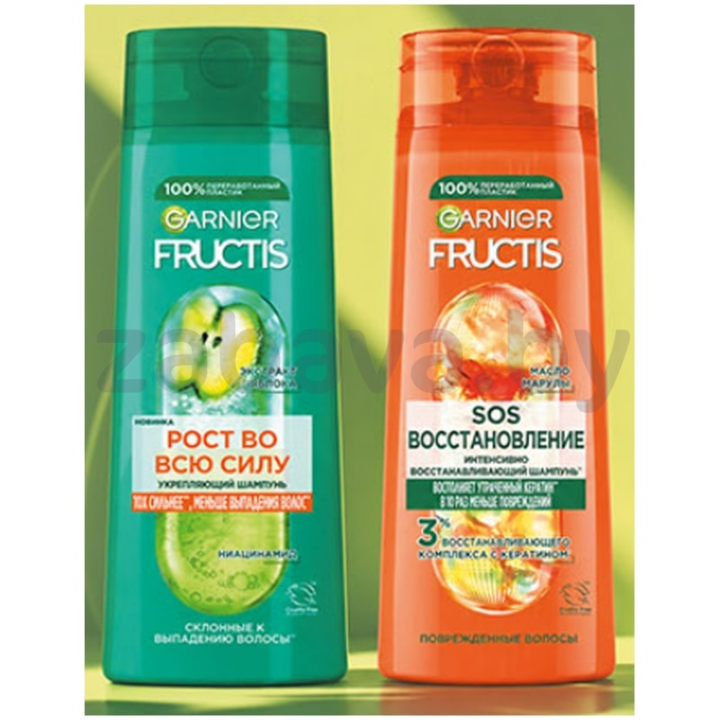 Шампунь Fructis, рост во всю силу или Sos восстан., 400 мл