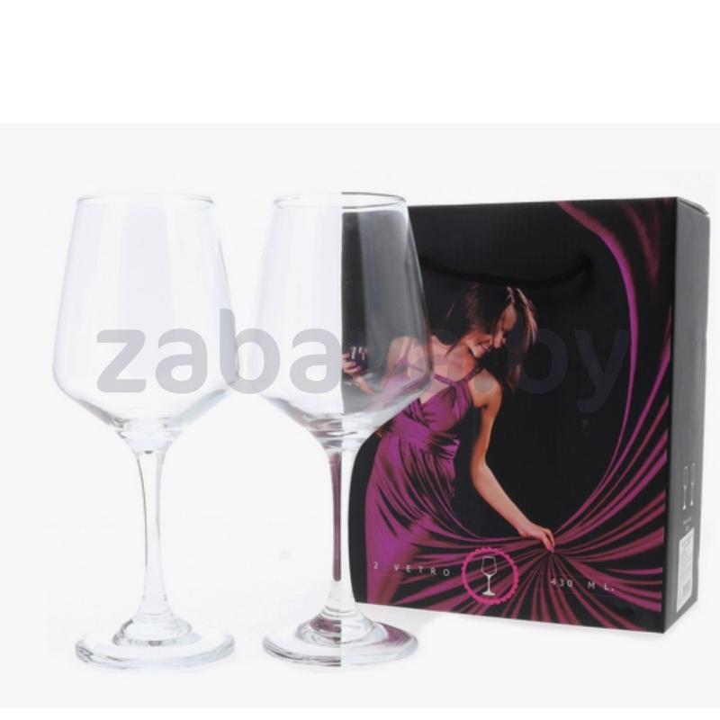 Набор бокалов для вина в подар. упаковке, 2 шт., 350 мл