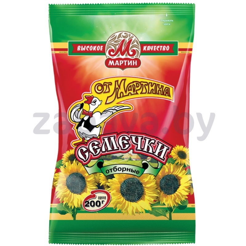 Семечки подсолн. «От Мартина» «Премиум», отборн., жар., 200 г