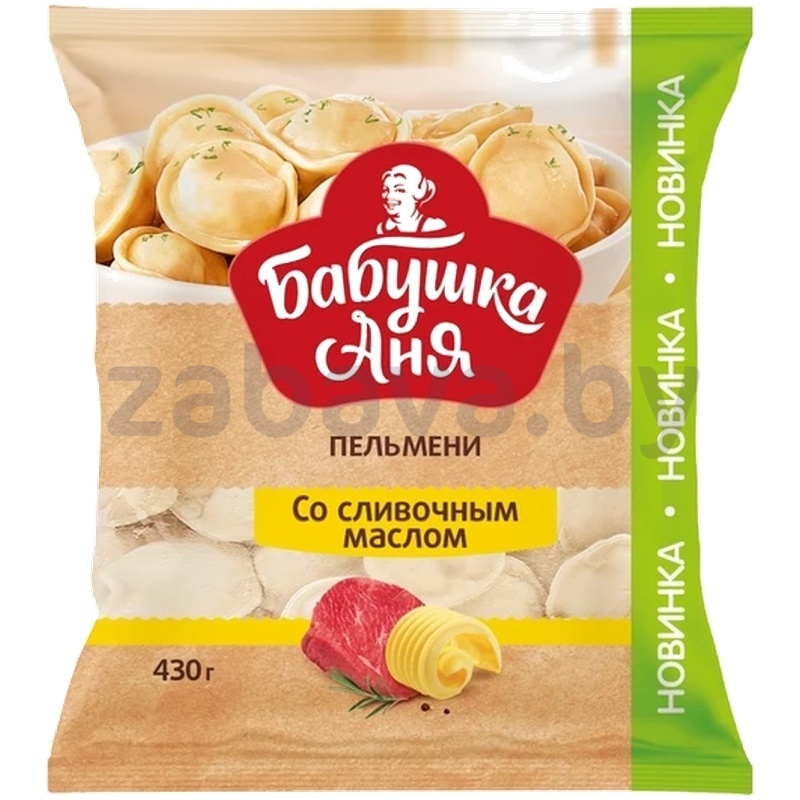 Пельмени «Бабушка Аня» со сливочным маслом, 430 г