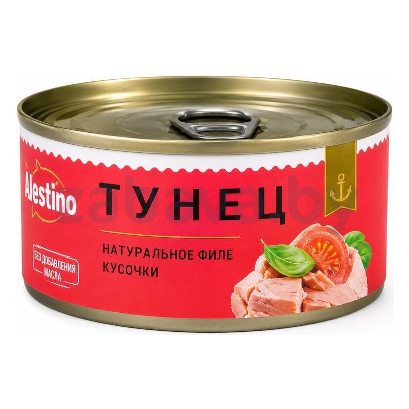 Тунец Alestino, натур. филе, кусочки, 160 г