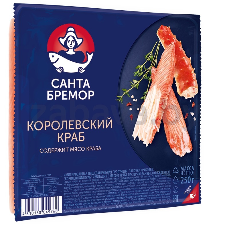 Крабовые палочки «Санта Бремор» «Королевский краб», охл., 250 г