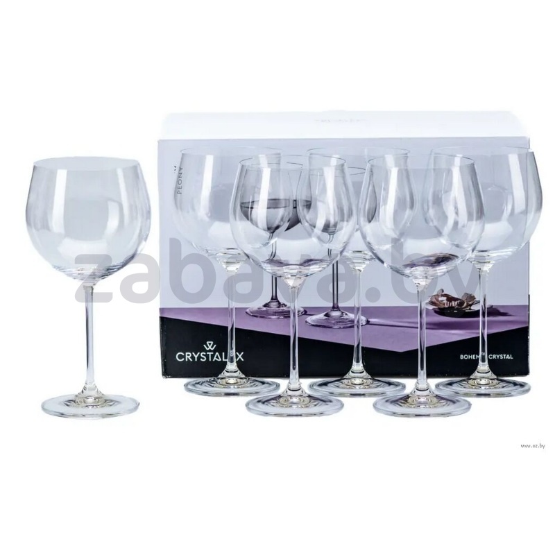Набор бокалов для вина Crystalex, Peony, 6 шт., 350 мл