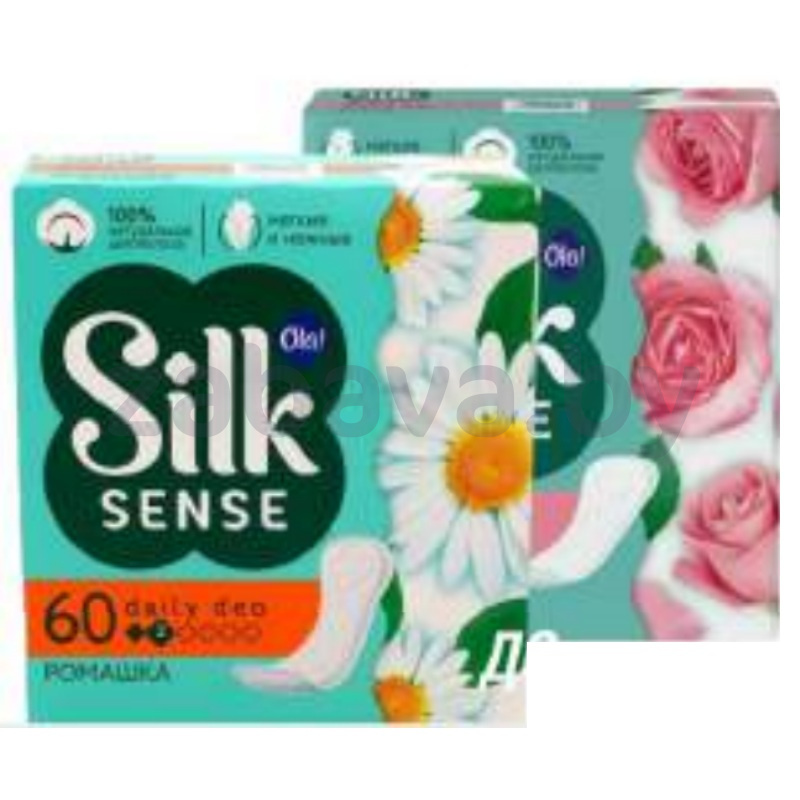 Прокладки ежедневные Ola! Silk Sense Daily, ромашка/роза, 60 шт.
