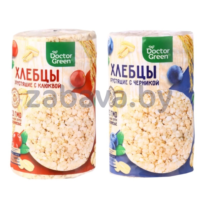 Хлебцы хрустящие Doctor Green, клюква/черника, 80 г
