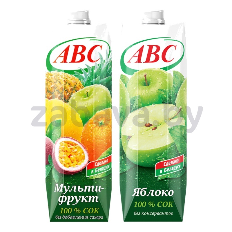 Сок ABC яблоко или мультифрукт, 1 л