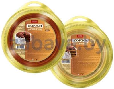 Корж «Русский бисквит», темный или светлый, 400 г