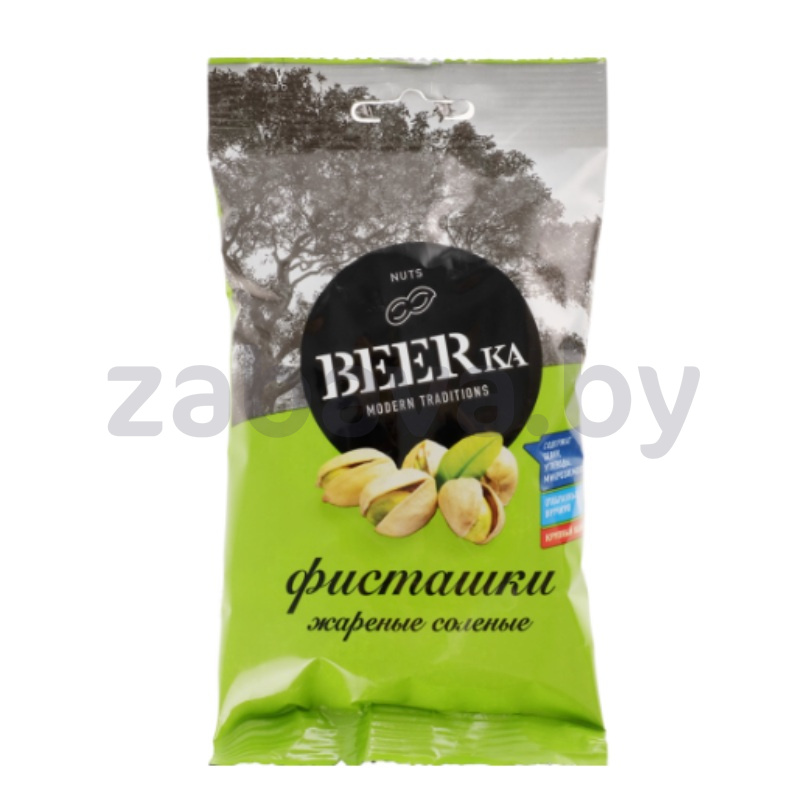 Фисташки Beerka, жар., сол., 80 г