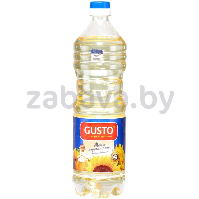 Масло подсолнечное Gusto, раф., дез., 900 мл