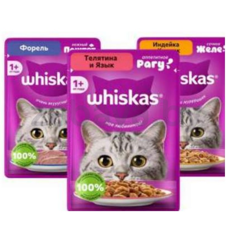 Корм для кошек Whiskas, 75 г, в ассорт.