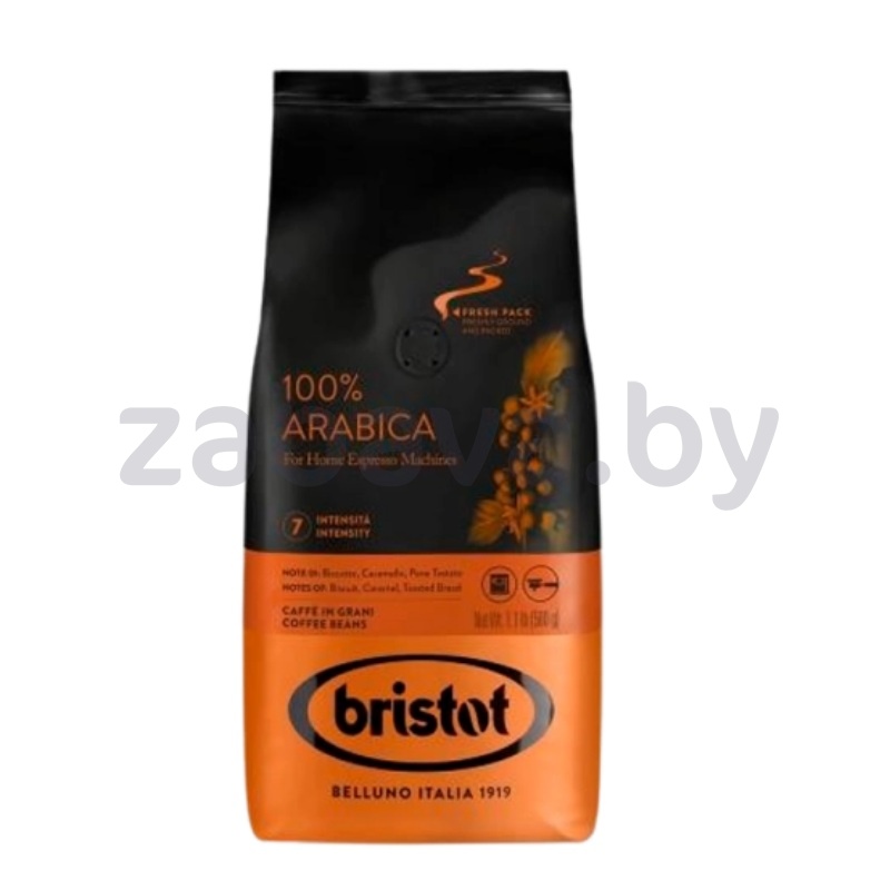 Кофе Bristot 100% Arabica, в зернах, 500 г