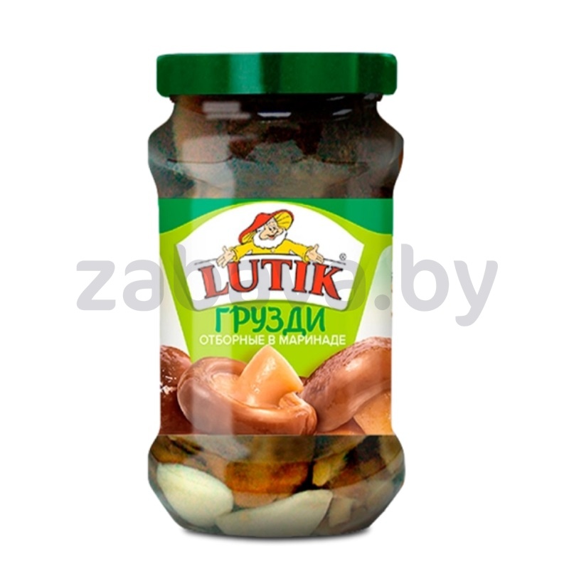 Грузди в маринаде Lutik, отборные, 280 г/314 мл