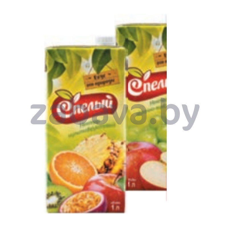 Нектар «Спелый», мультифрукт или яблоко-бел. виноград, 1 л