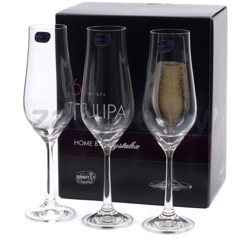 Набор бокалов для шампанского Crystal, Tulipa, 6 шт., 170 мл
