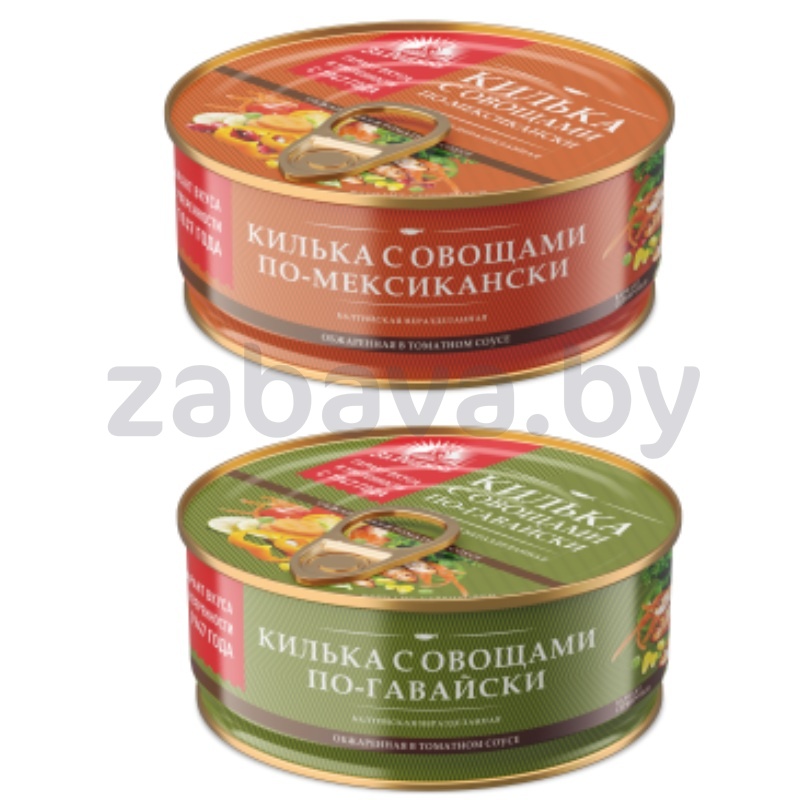Килька «За Родину» с овощ. «По-гавайски» или «По-мексикански», 240 г