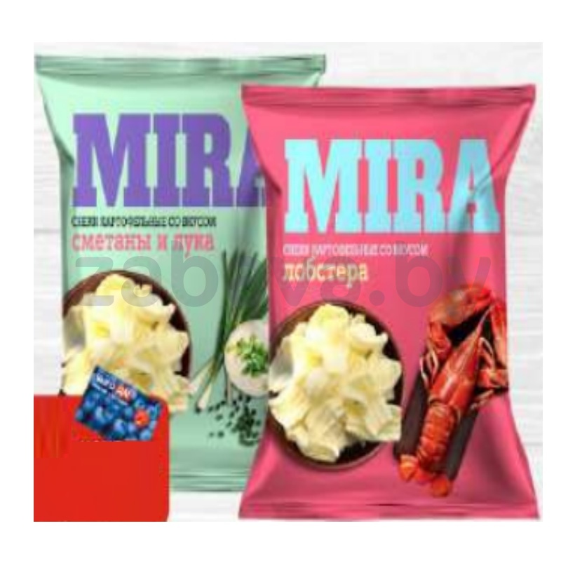 Снеки картоф. Mira, 160 г, сметана-лук или лобстер