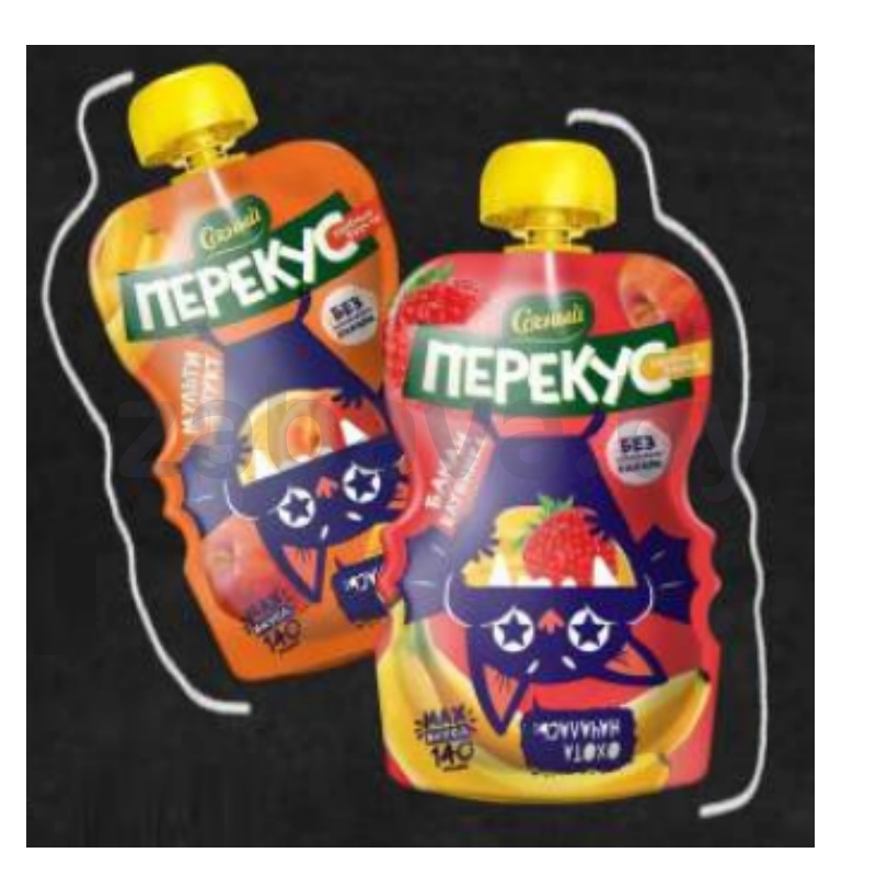 Пюре «Сочный перекус», 140 г, мультифрукт или яблоко-банан-клубника