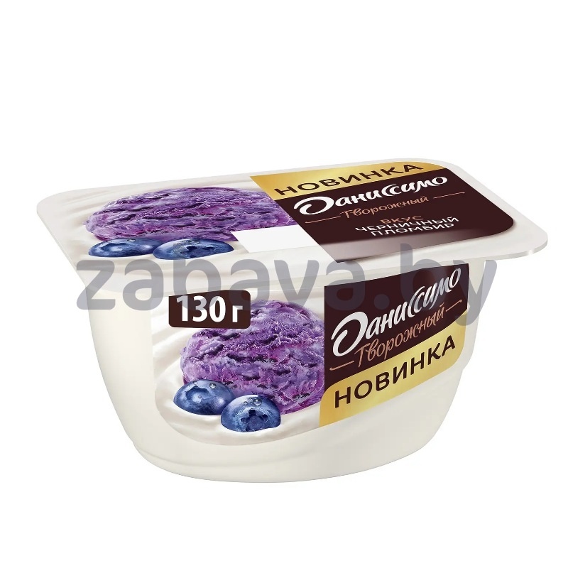 Десерт творожный «Даниссимо», черничный пломбир, 130 г